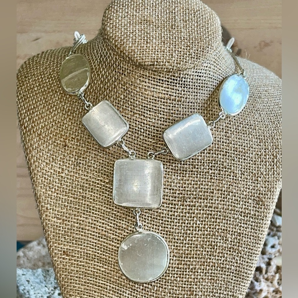 Satin Spar Selenite Necklace - Picture 7 of 8
